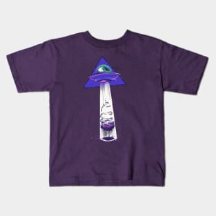 UFO abduction of a brain Kids T-Shirt